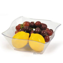 Plastic Bowl 7" Clear Elegant Wave Serving Bowl